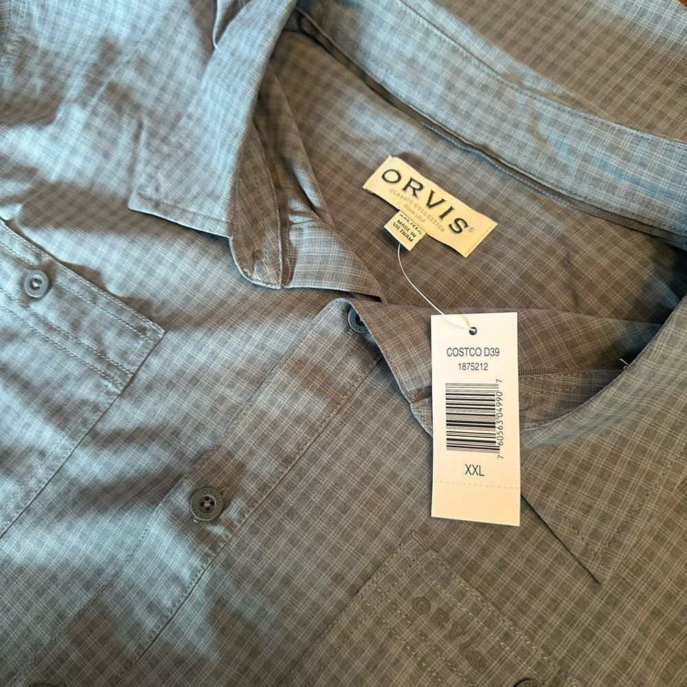 NWT Orvis Men’s UPF 30 Relaxed Fit Quick-Dry Short Sleeve Woven Shirt Green XXL - Picture 8 of 8